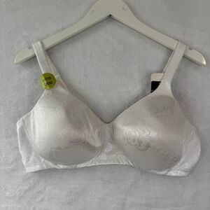 Vanity Fair Body Shine Full Coverage Wirefree Bra 72297 Star White 40D NEW